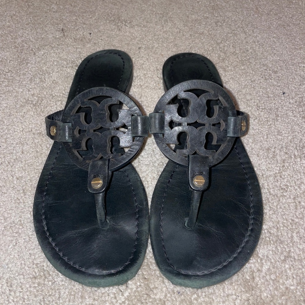 Tory Burch Miller Leather Sandal (Black)